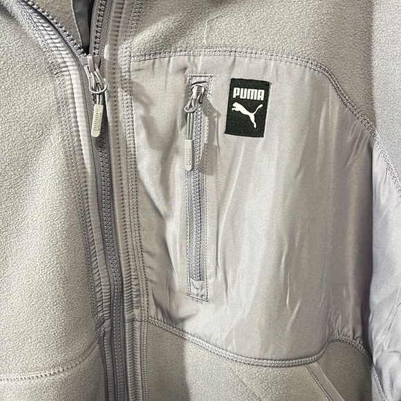 Puma Jacket Women’s Large Light Purple Polar Fleece Hooded Winter Coat. - Picture 4 of 7